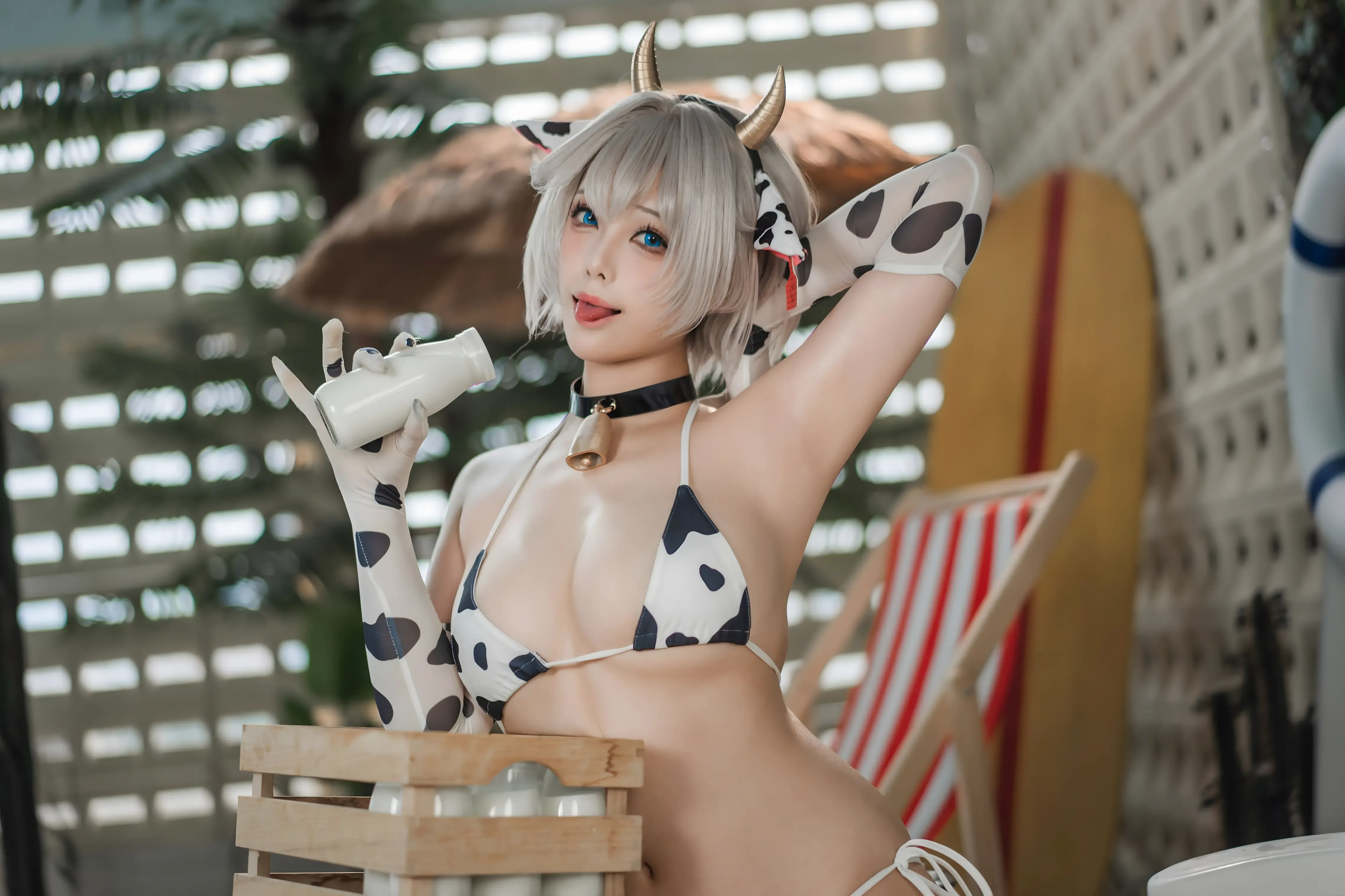 图片[3]-还原度爆表！蜜汁猫裘Meeu《棕色尘埃》奶牛装写真：173P顶级视觉盛宴-玩图志