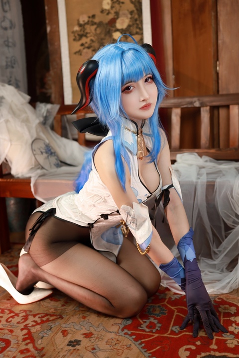 山崎怜Rei - 原神 甘雨 （白いイナドレス ver.）[100P]-玩图志