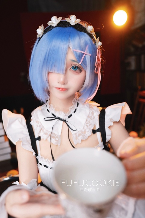 NO.009 曲奇软fufu - 蕾姆女仆装 [78P]-玩图志