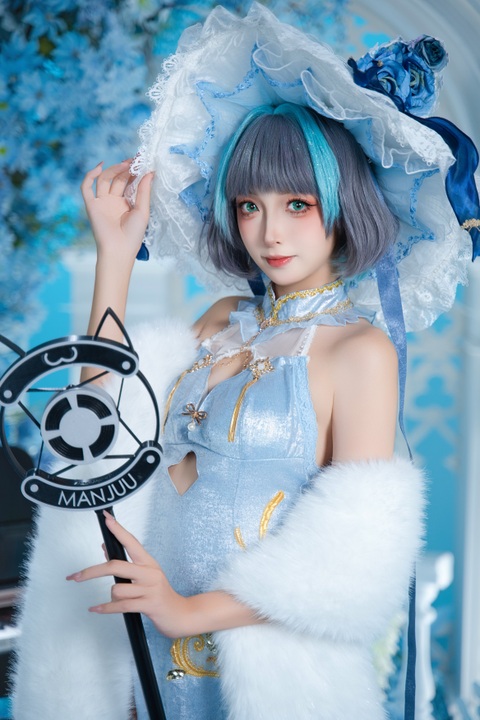 祖木子 - 12月 柴郡旗袍 浅蓝 阿伟版 (1)