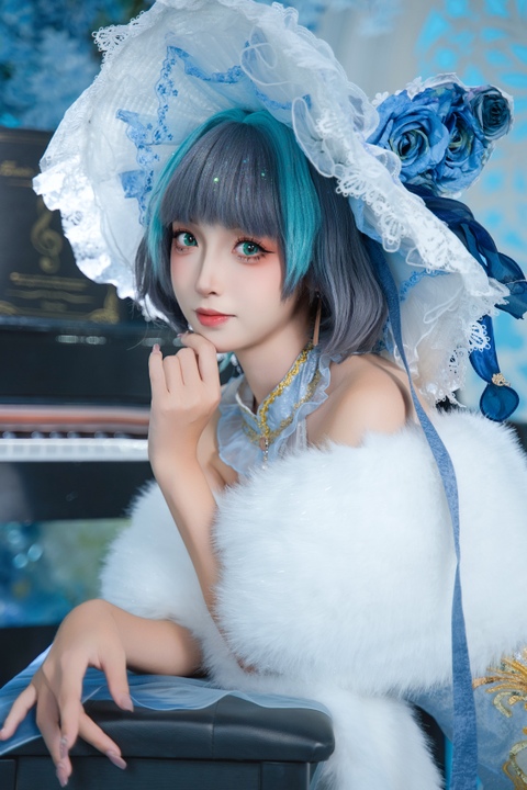 祖木子 – 12月特典：碧蓝航线 柴郡 浅蓝旗袍【阿伟版】高画质30P-玩图志