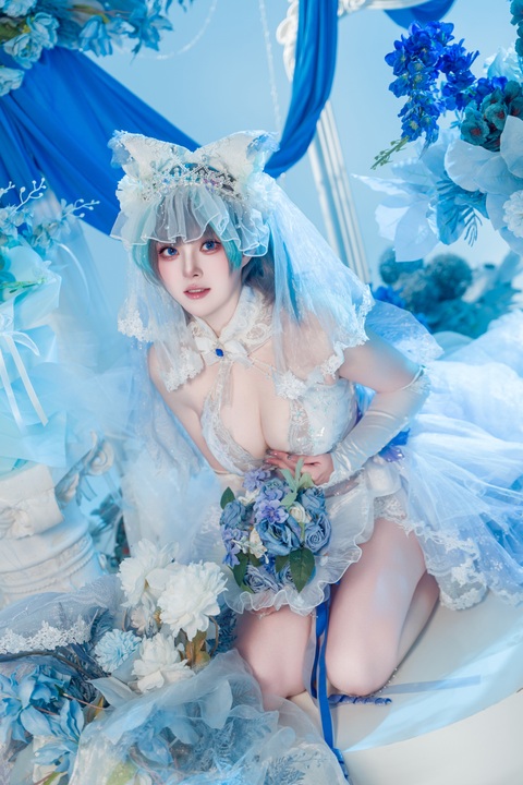 NO.101 Natsuko夏夏子 – 碧蓝航线 柴郡婚纱 [70P-610MB]-玩图志