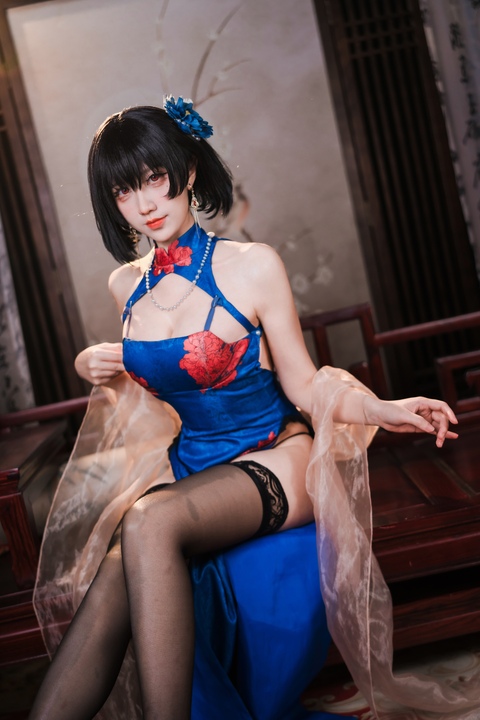 九曲Jean还原《碧蓝航线》建武旗袍 – 国风古韵 37P/369MB 高清-玩图志