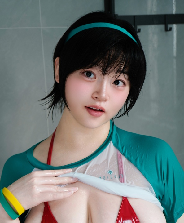 每一帧都是水汽氤氲的呼吸感！毛毛帽 午后浴室50P8V：1.59GB 极致肤质捕捉-玩图志