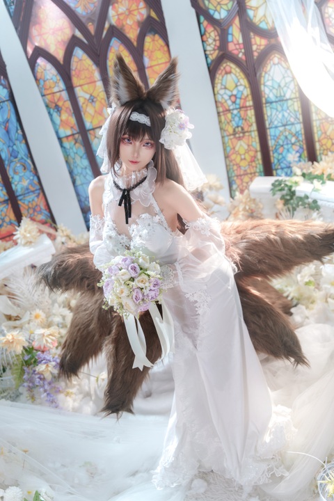 属于指挥官的永恒承诺！狐玖玖 - 天城花嫁：26P 353MB 唯美呈现重樱之狐的誓约-玩图志