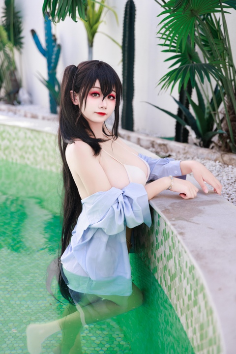 极致重樱诱惑！阿雪雪 – 碧蓝航线大凤泳装：86P 1V 还原最狂热的海滩幻梦-玩图志