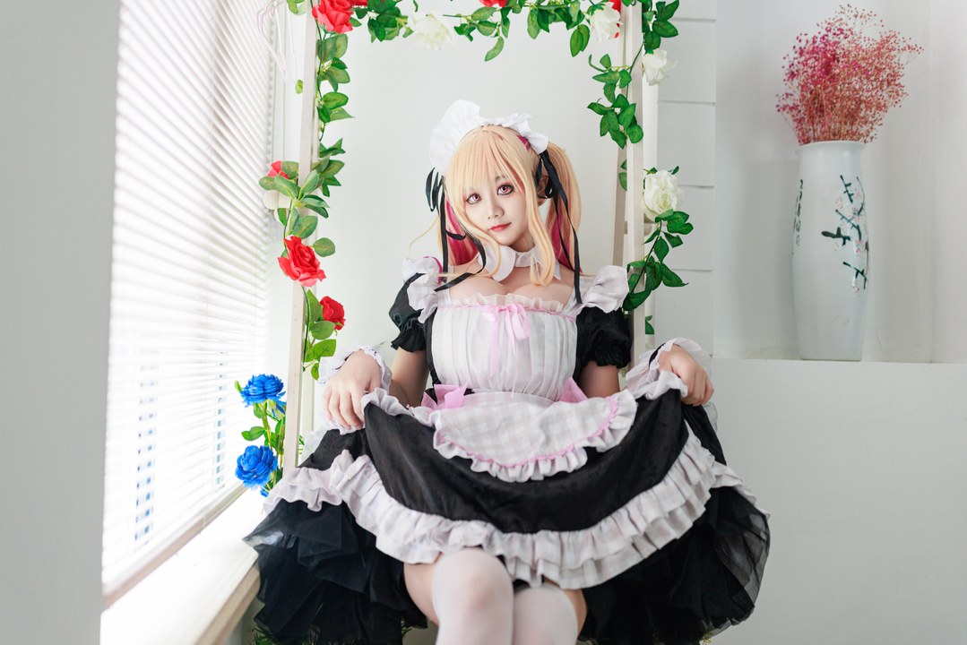 辣妹魂暴击！阿雪雪 – 喜多川海梦女仆：102P 5V 记录最还原的“更衣人偶”幻梦-玩图志