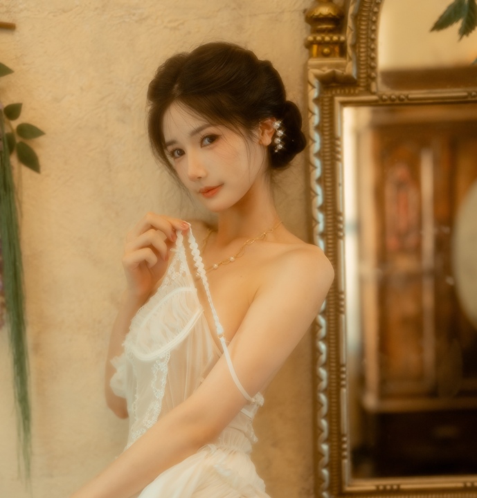 极致呼吸感！橙子喵酱 - 小白裙：50P 记录最清纯的初恋系视觉采样-玩图志