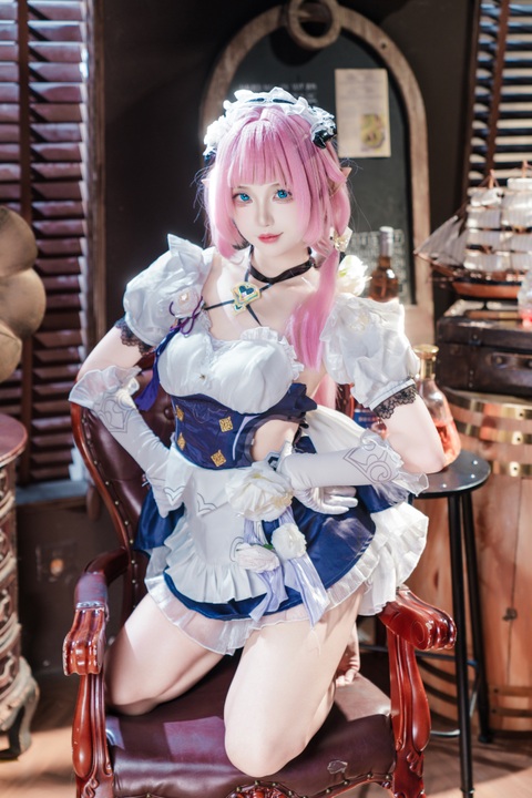 极致粉色真理！狐玖玖 爱莉希雅：23P 捕捉始源之律者最甜腻的女仆时刻-玩图志