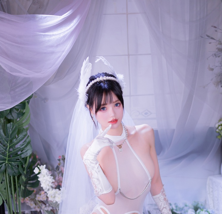 星黛鹿鹿 · 白丝花嫁｜53P · 纯白誓言下的朦胧期待-玩图志