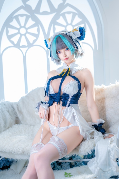 狐玖玖 · 柴郡睡衣｜32P · 慵懒与幻想之间的温柔片刻-玩图志