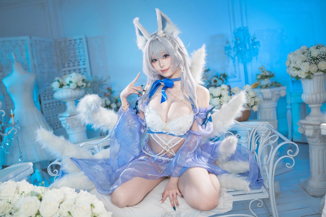 蜜汁猫裘 · 碧蓝航线 信浓 水色夏日｜103P1V · 慵懒狐仙的清凉假期-玩图志