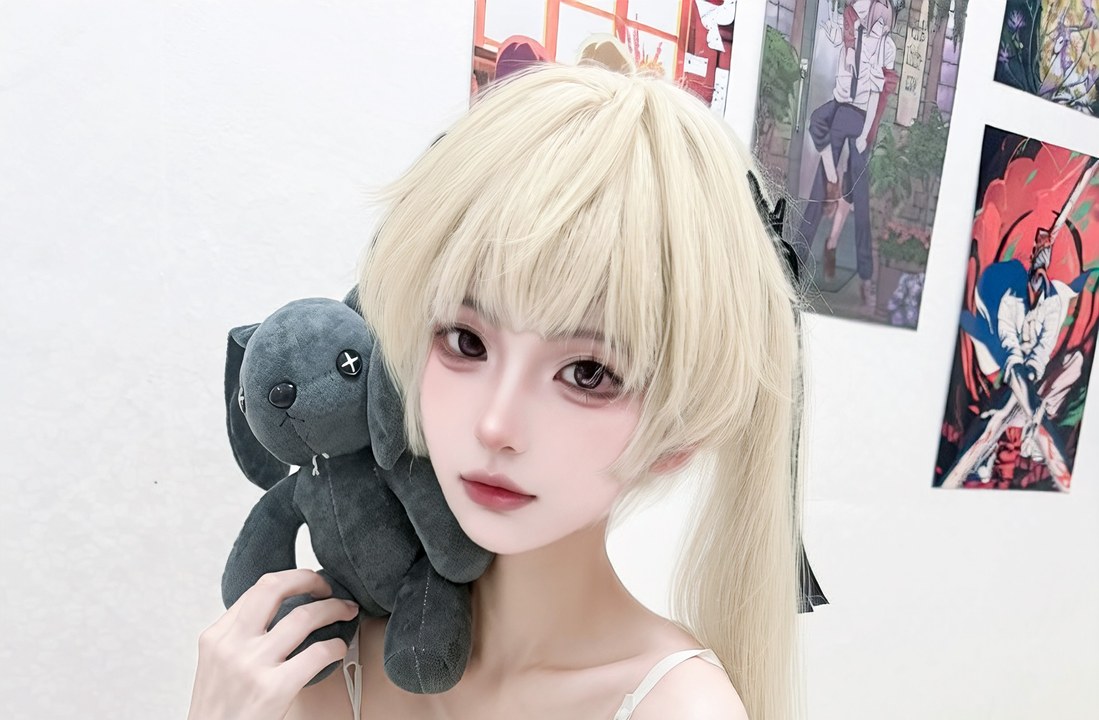 Ruby - Sora Kasuagano｜15P 奥木染窗光卡在银发双马尾黑缎带那秒，她把兔玩偶穿成Ruby的私语-玩图志